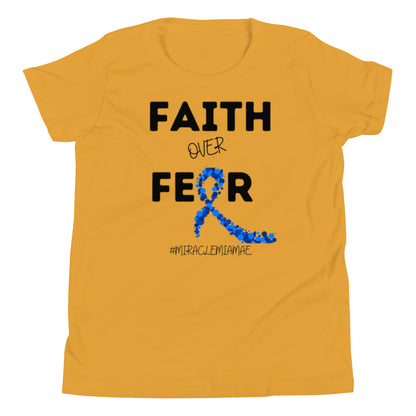 (Mia) Faith over Fear Youth Short Sleeve T-Shirt